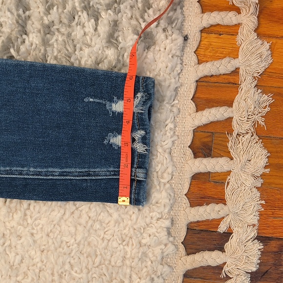 High Rise Blue Distressed Jeans - Picture 8 of 8